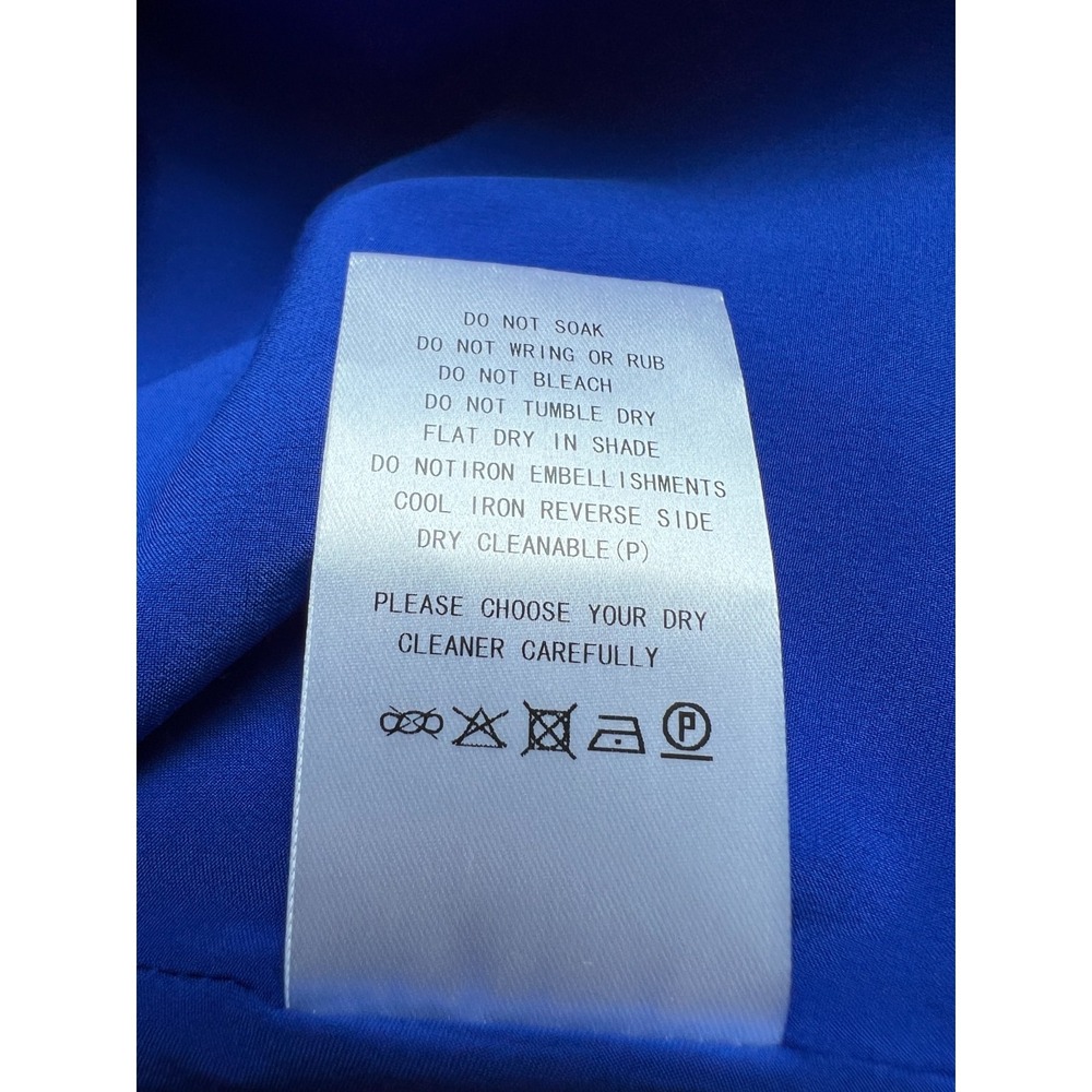 Bronx & Banco Dress Floral Embroidered Mesh Womens M 6 Blue White Fit Flare RARE - Picture 11 of 11